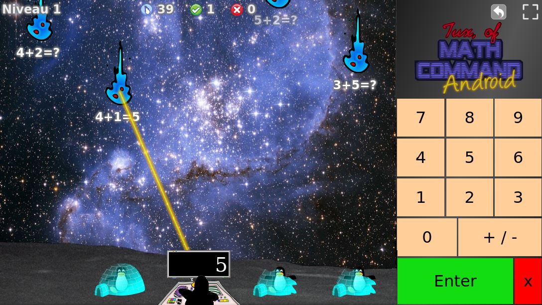 Tux Math screenshot