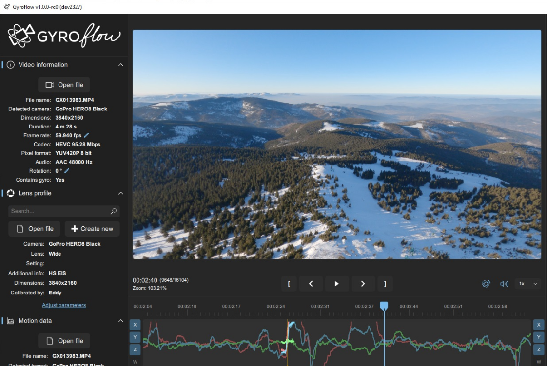 Gyroflow screenshot