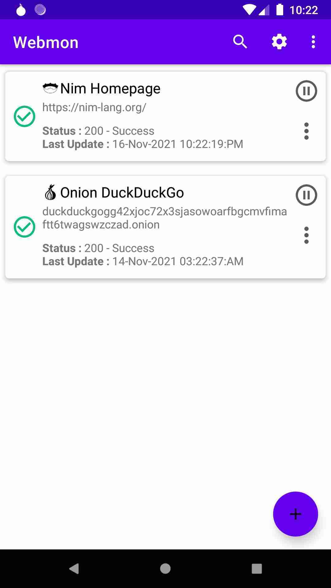 Webmon screenshot