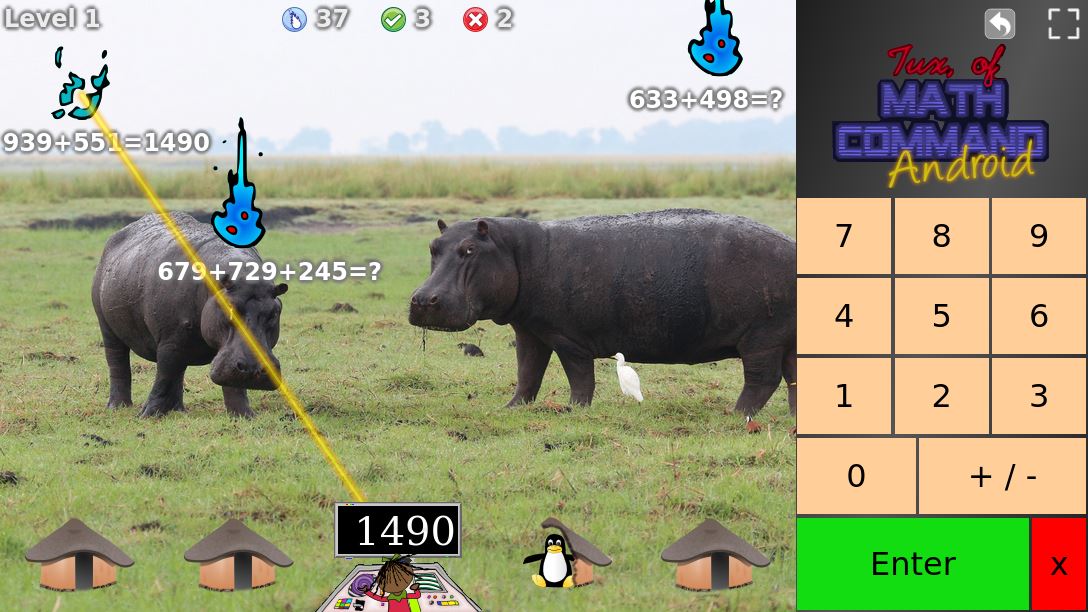 Tux Math screenshot
